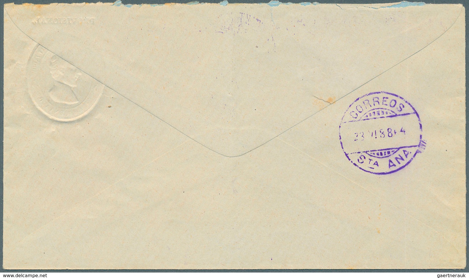 El Salvador - Ganzsachen: 1888, Stationery Envelopes 5 C "PROVISIONAL" In Two Different Paper Colour - El Salvador