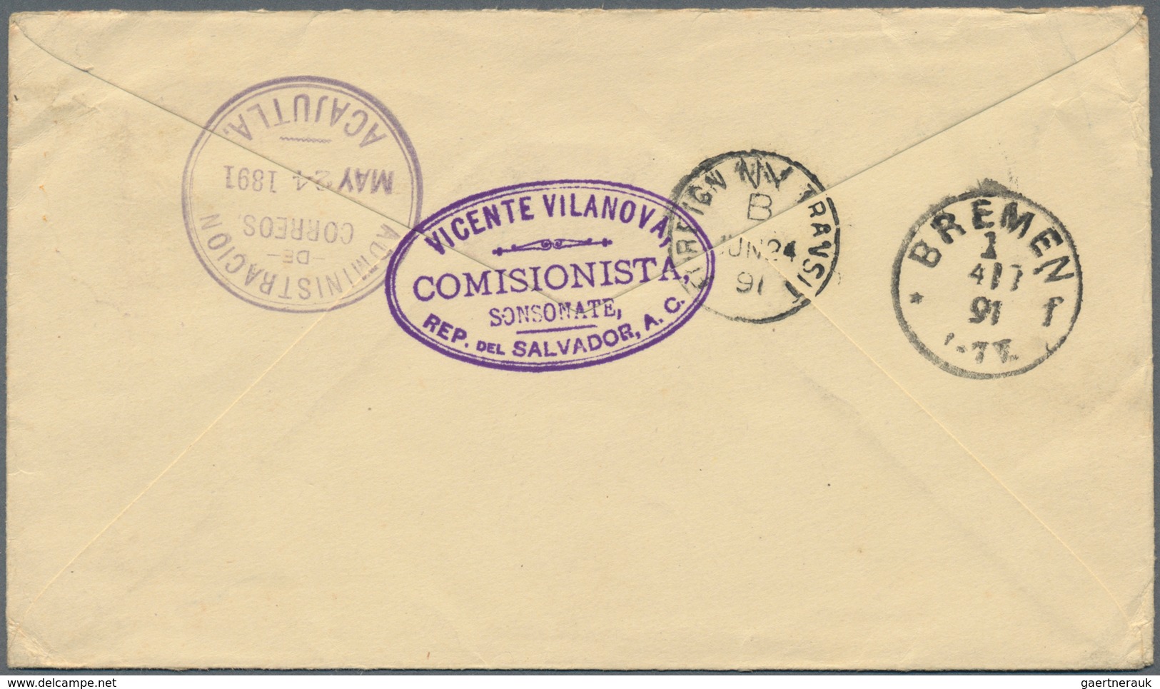 El Salvador - Ganzsachen: 1890, Two Stationery Envelopes: Volcano 10 C Green On Salmon And 11 C Yell - El Salvador