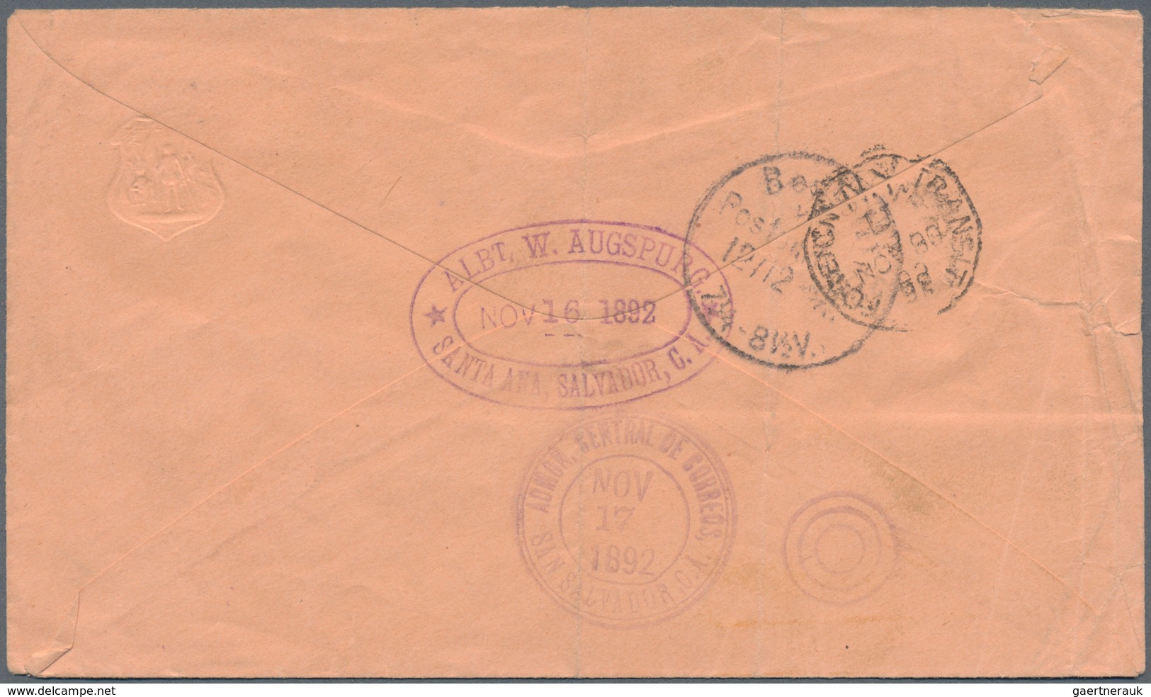 El Salvador - Ganzsachen: 1892, Two Stationery Envelopes: 10 C Brown On Salmon And 11 C Red On Light - El Salvador