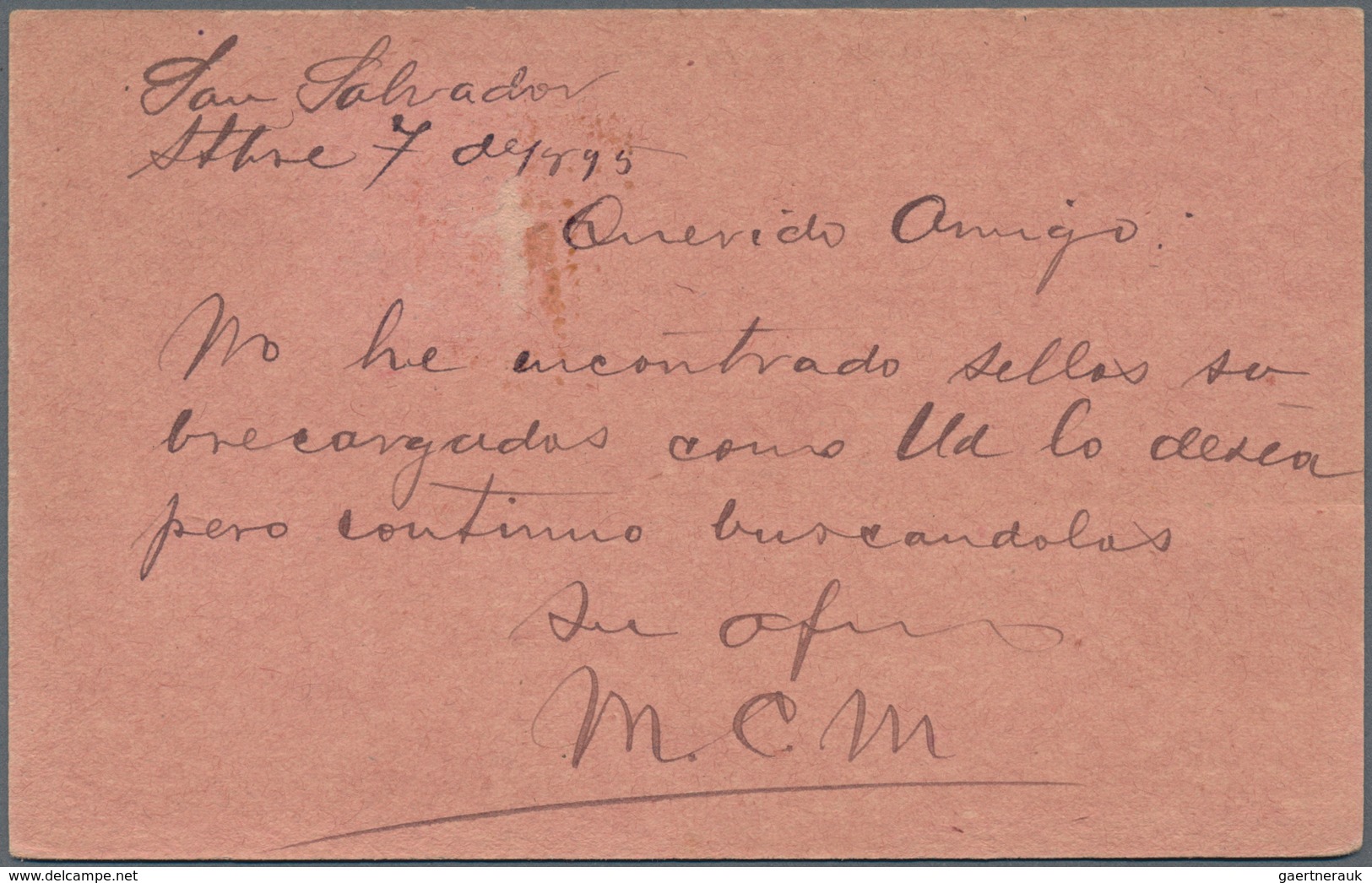 El Salvador - Ganzsachen: 1896, Two Stationery Cards: 2 C Uprated 1 C And 1 C Uprated "UN CENTAVO" O - El Salvador