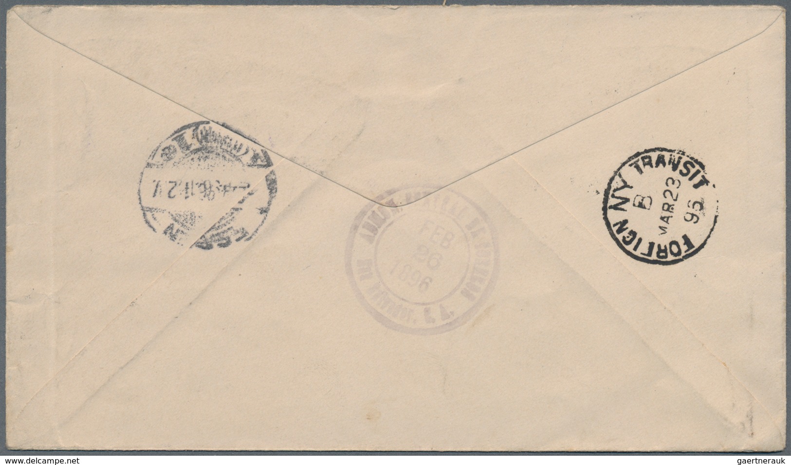 El Salvador - Ganzsachen: 1896, Two Stationery Envelopes: Volcano 5 C Blue Uprated 2x 5 C Occre-gree - El Salvador