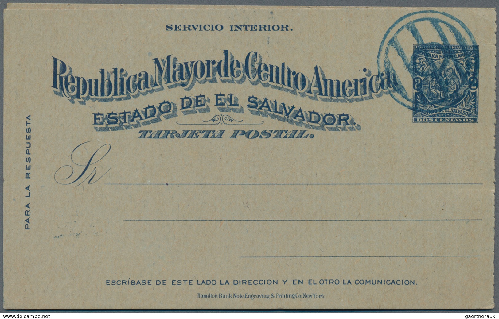 El Salvador - Ganzsachen: 1898, Two Stationery Double-cards 3 C And 2 C Uprated 1 C, Both Sent From - El Salvador