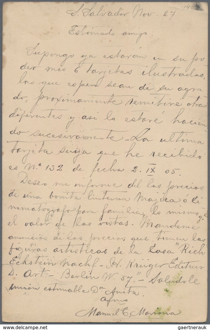 El Salvador - Ganzsachen: 1903, Two Stationery Cards: 2C Uprated "11 1.CENTAVO" On 10 C And 1 C Upra - El Salvador