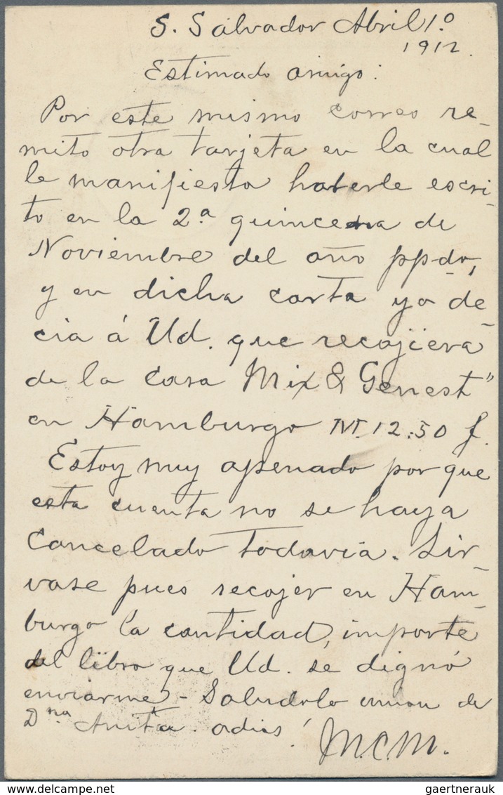 El Salvador - Ganzsachen: 1912, Two Overprinted Stationery Cards: "Vale Un Centavo TRIBUNAL DE CUENT - El Salvador