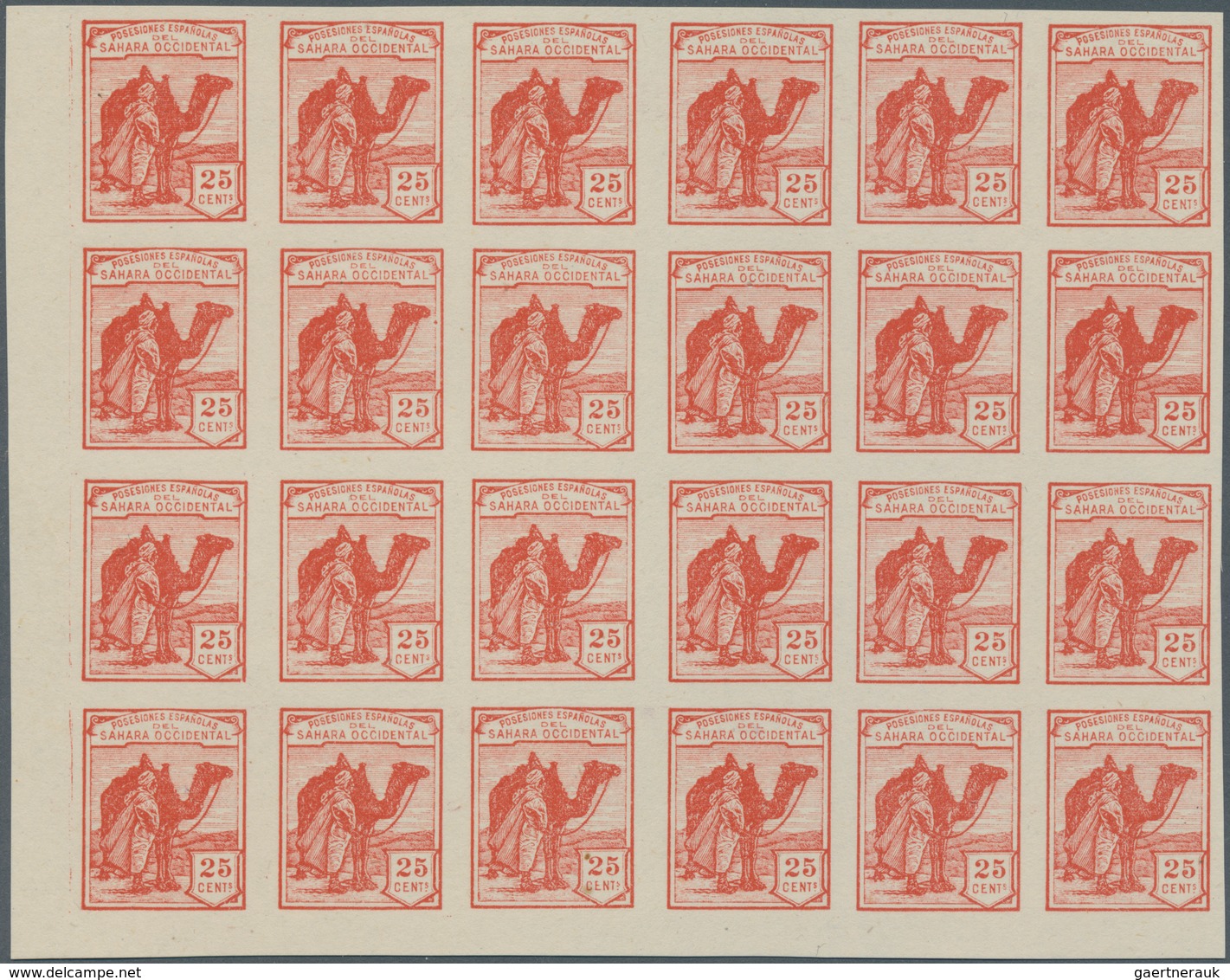 Spanisch-Sahara: 1936, Native with dromedary prepared reprint but NOT ISSUED set of ten without cont