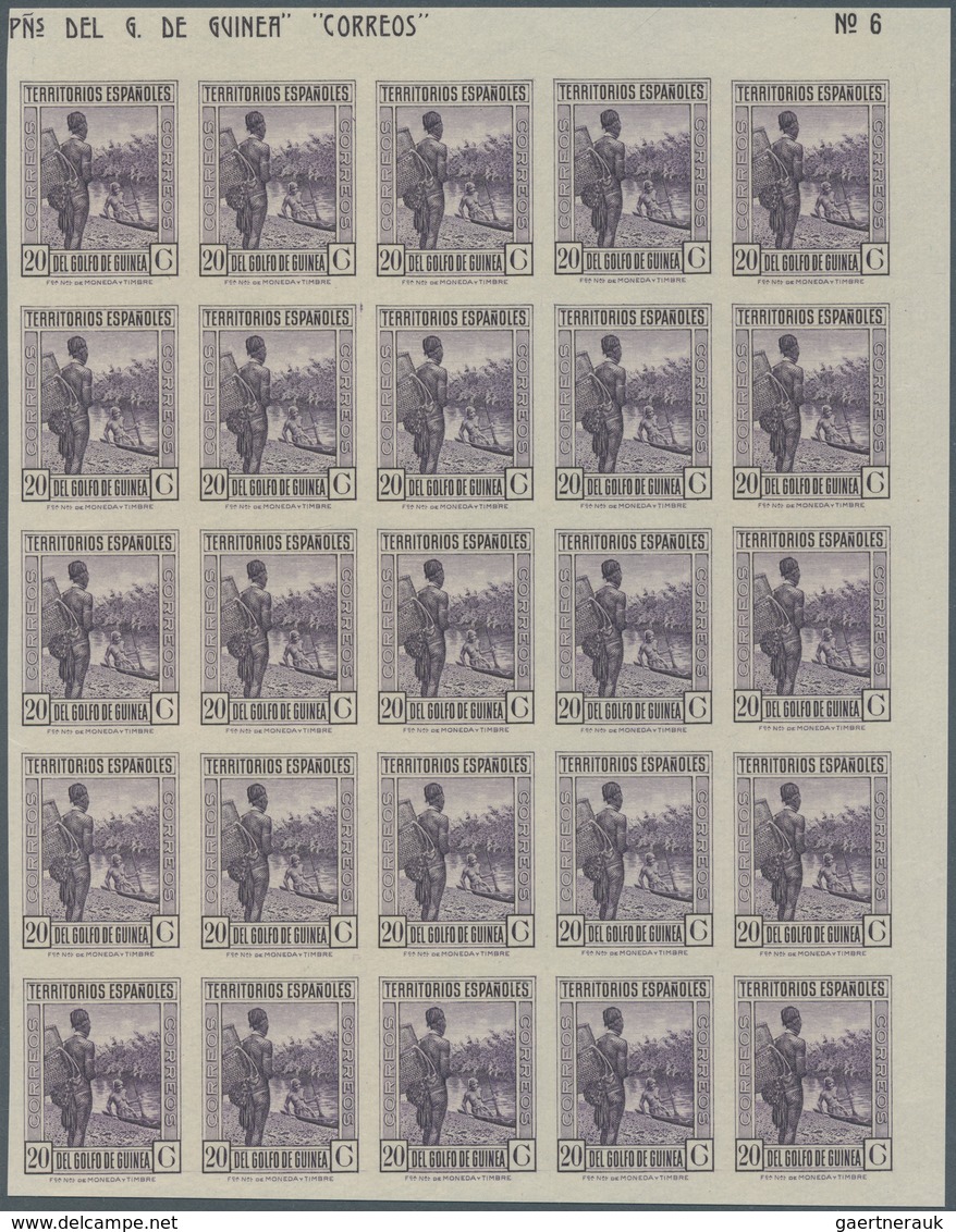 Spanische Besitzungen Im Golf Von Guinea: 1932, Definitive Issue 20c. Deep Violet (native) Without C - Spaans-Guinea