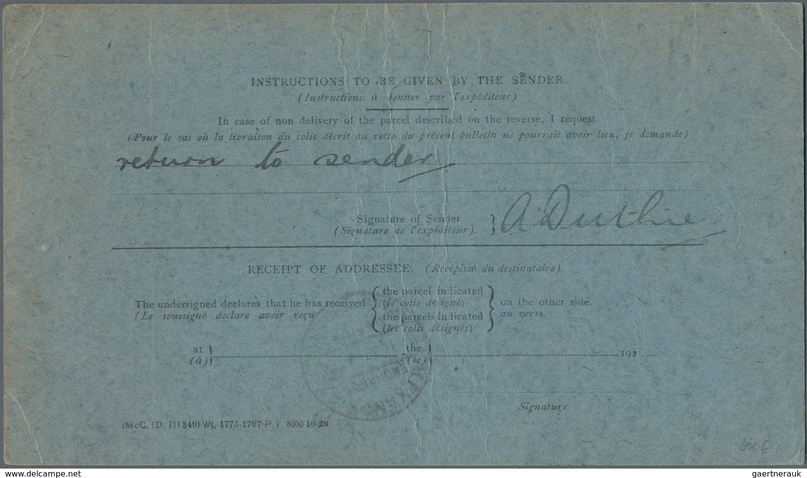 Sudan: 1927, 4 X 5 Pia Chestnut/green, Multiple Franking On Parcel Card From PORT SUDAN, 30-1-32, Se - Soedan (1954-...)