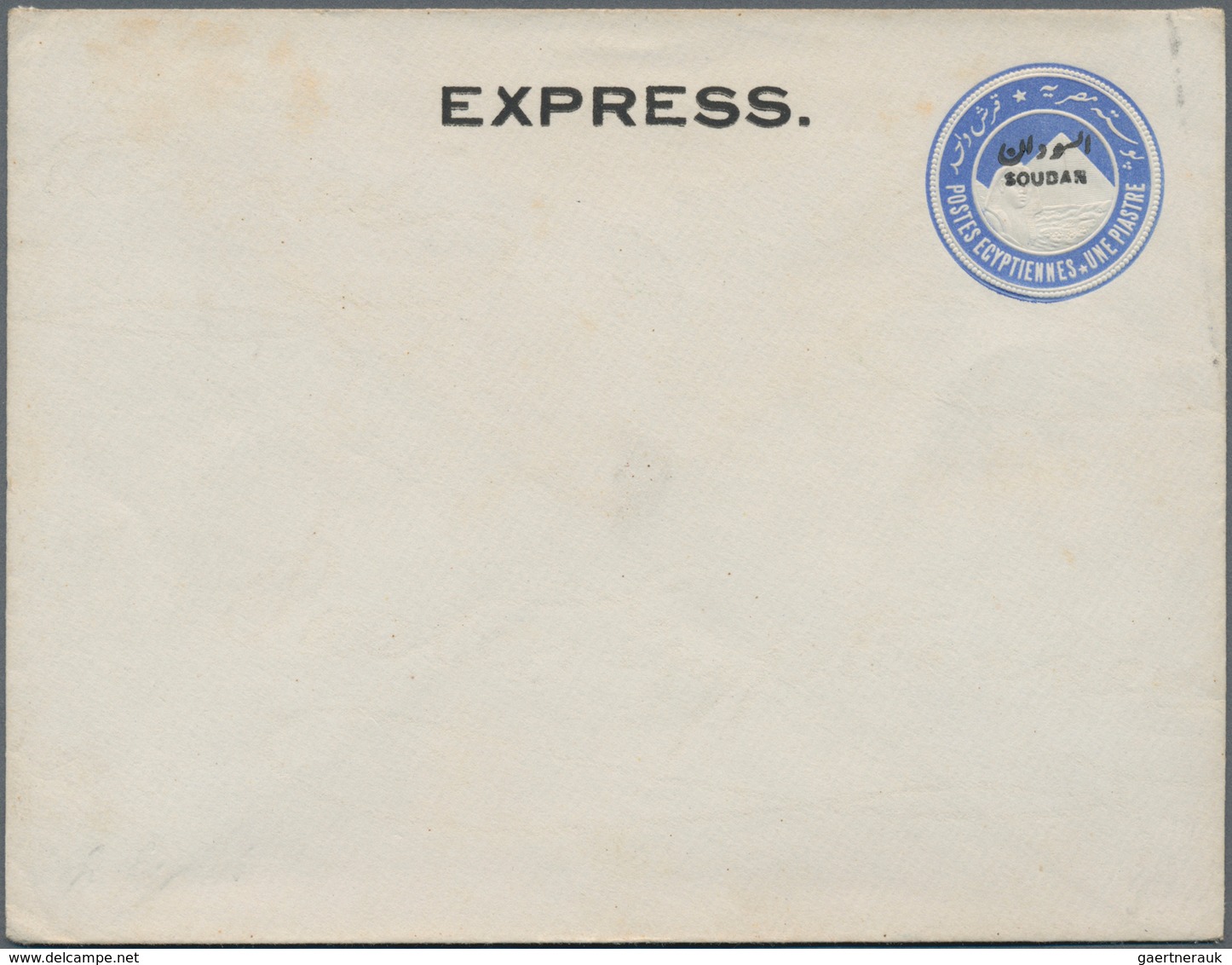 Sudan - Ganzsachen: 1897, 1 Pia Ultramarine Pse With Horizontal Ovp "EXPRESS.", Two Mint Envelopes W - Sudan (1954-...)