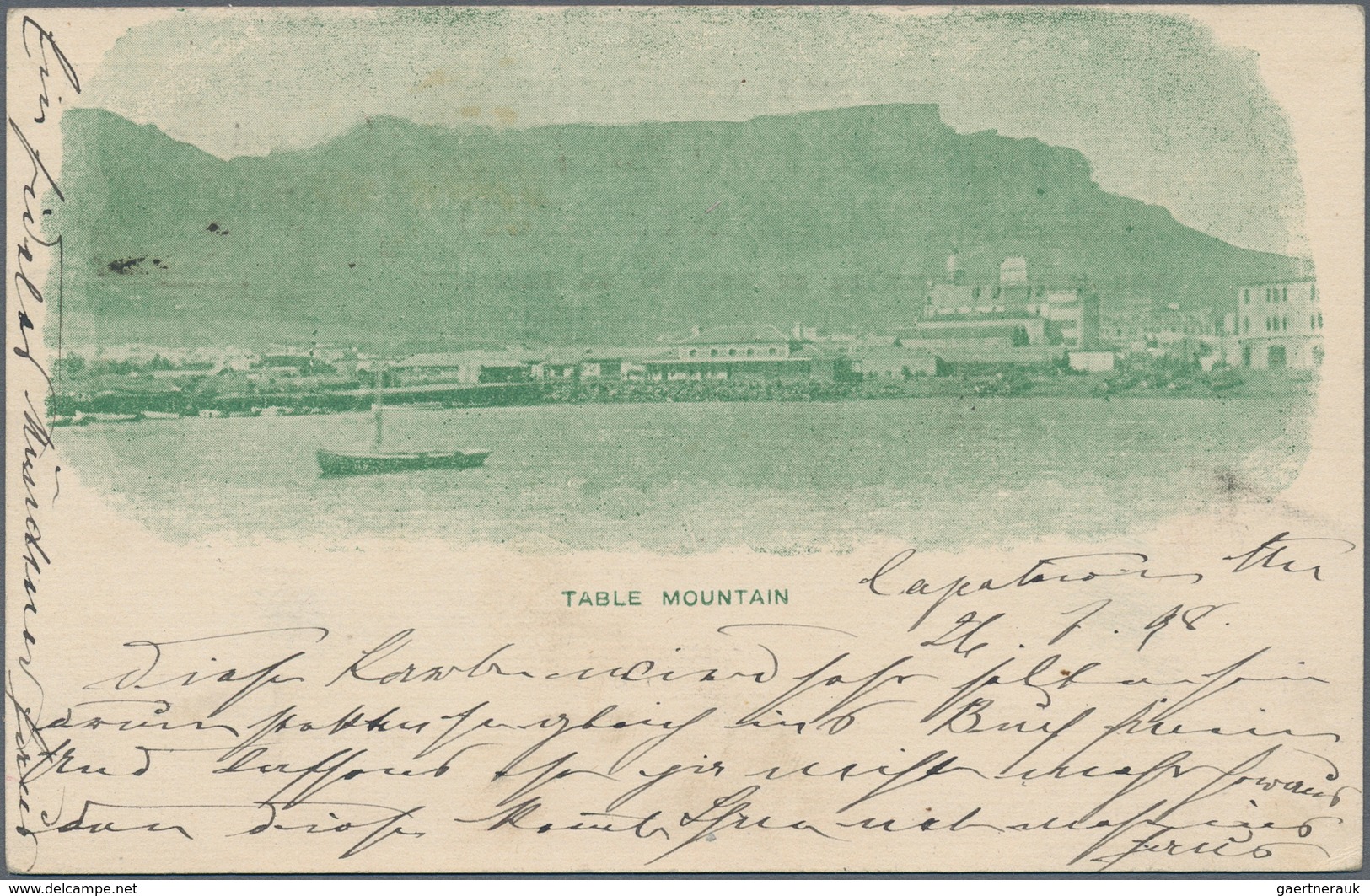 Kap Der Guten Hoffnung - Ganzsachen: 1898 (26.7.), Postcard QV 1½d. Grey Surch. 'ONE / PENNY' With P - Kap Der Guten Hoffnung (1853-1904)