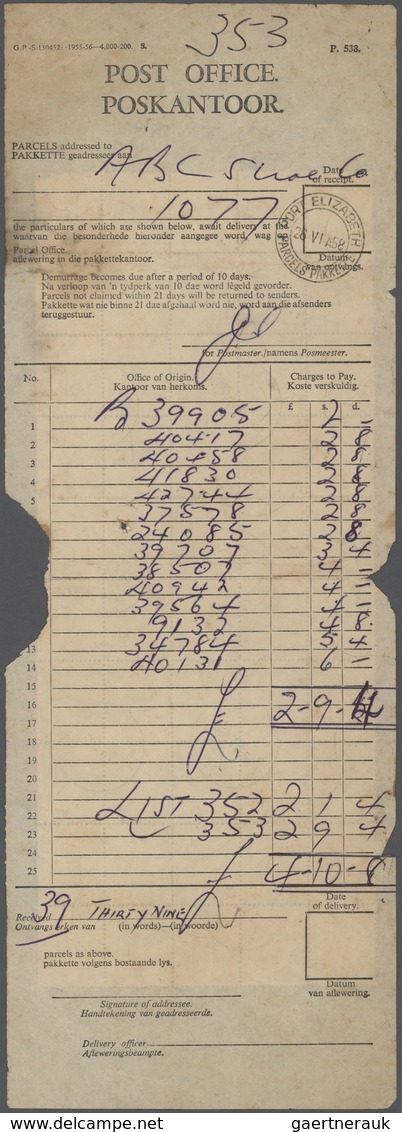 Südafrika - Portomarken: 1950-58 Postage Due 1s. Black-brown & Purple-brown, Vertical Block Of 50 (1 - Postage Due