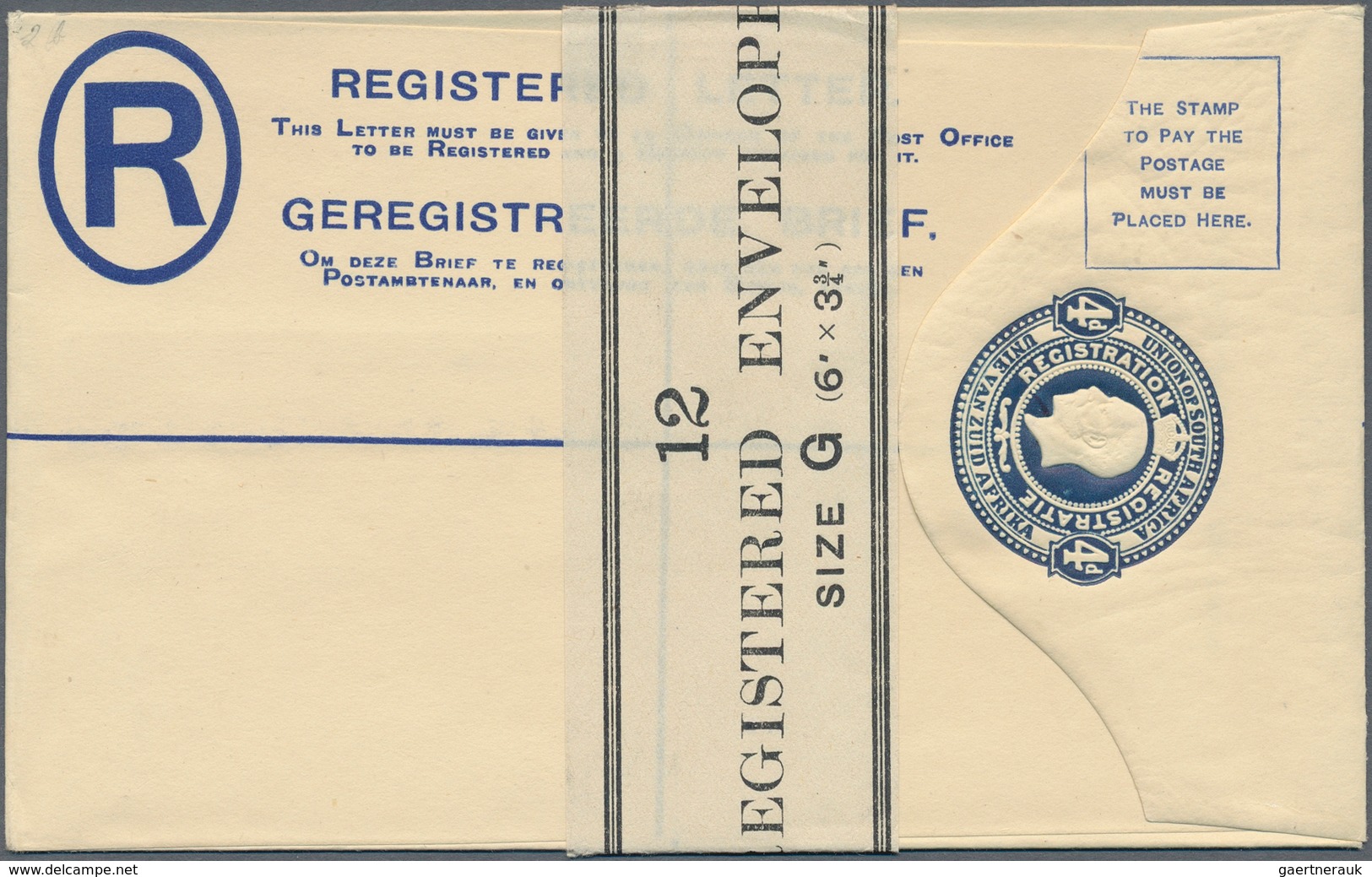 Südafrika - Ganzsachen: 1918/1920, Postcard KGV 1d. Red And Registered Letter KGV 4d. Blue Both Fine - Other & Unclassified