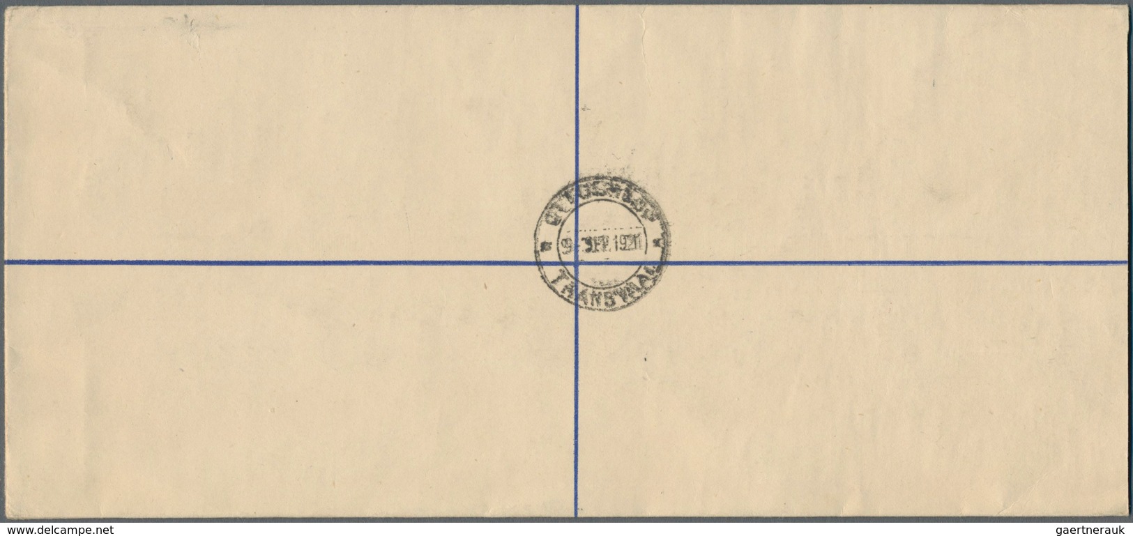 Südafrika - Ganzsachen: 1921/1924, four different long-size REGISTERED LETTERS all uprated and comme