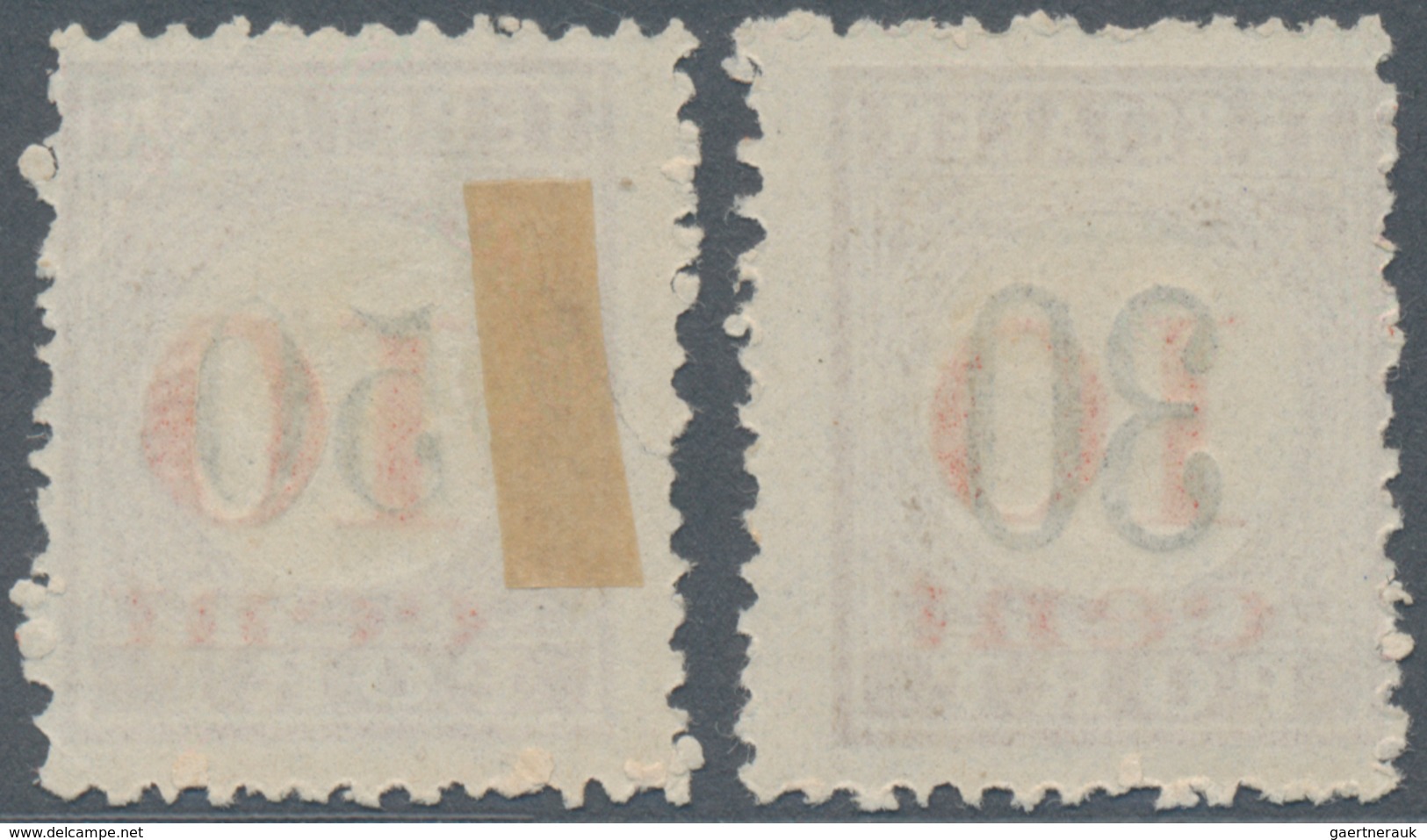 Surinam - Portomarken: 1911, Postage Due Provisionals Set Of Two 30c. And 50c. Lilac/black Both With - Suriname ... - 1975