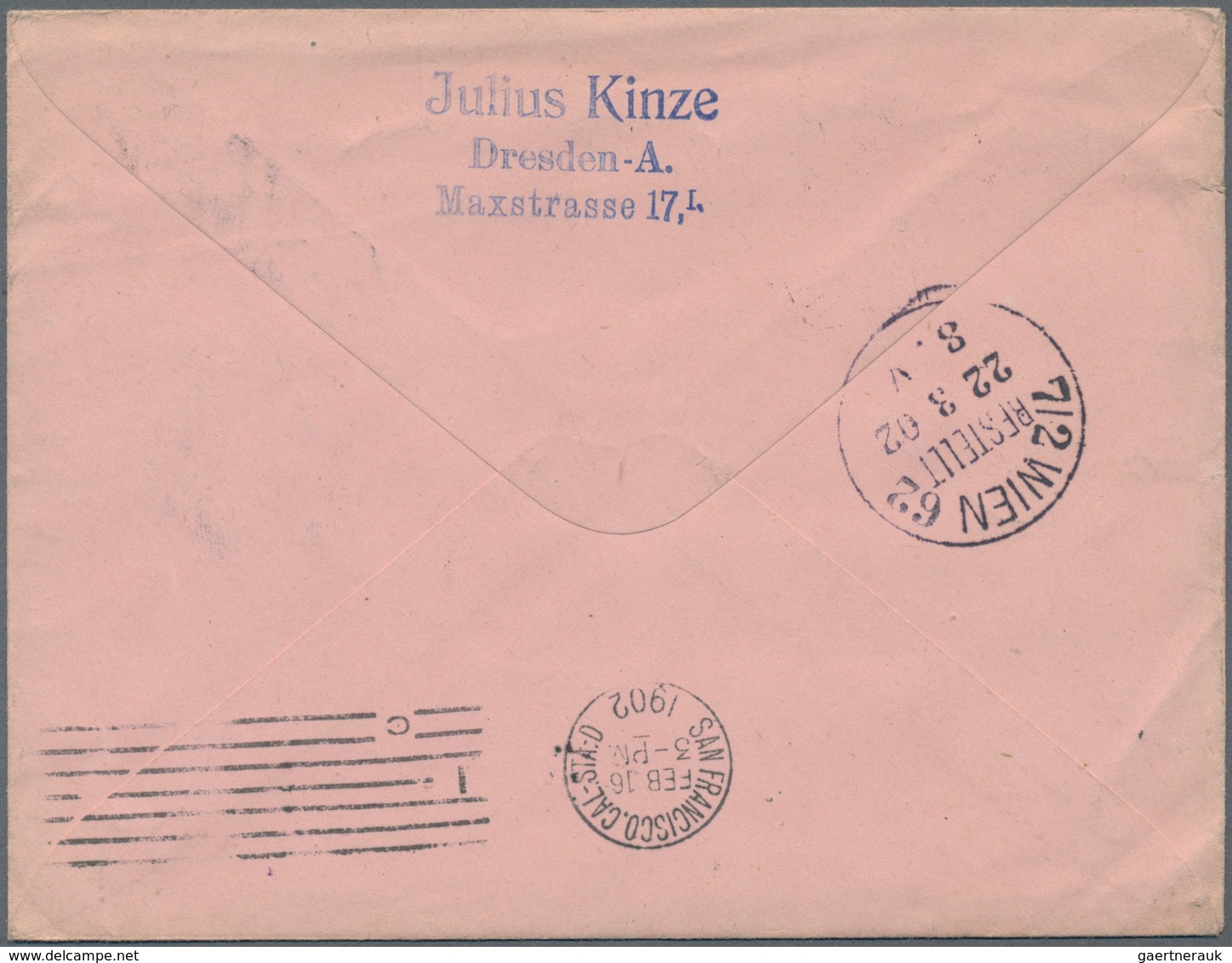 Tahiti: 1896, Stationery Envelope 25 C. Grey/red Sent From "PAPEETE 1 DEC 02" Via "SAN FRANCISCO FEB - Tahiti