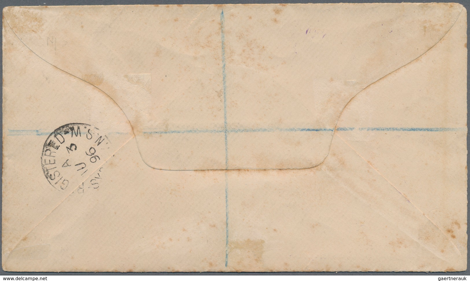 Tonga - Dienstmarken: 1896 (17.7.), Registered 'ON HIS TONGAN MAJESTY'S SERVICE' Cover Used From NUK - Tonga (1970-...)