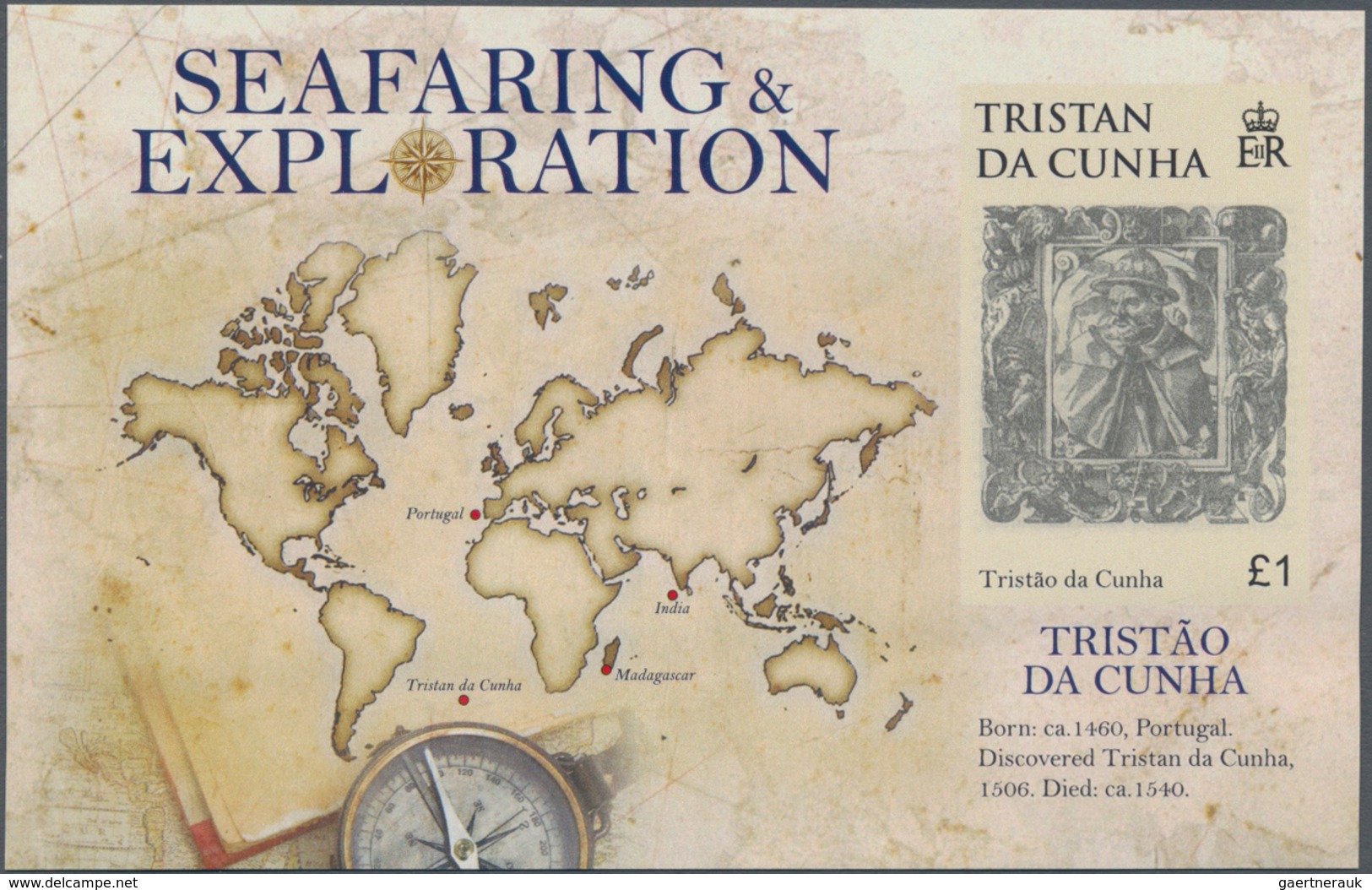 Tristan Da Cunha: 2009, Seafaring And Exploration Complete IMPERFORATE Set Of Six Showing Different - Tristan Da Cunha