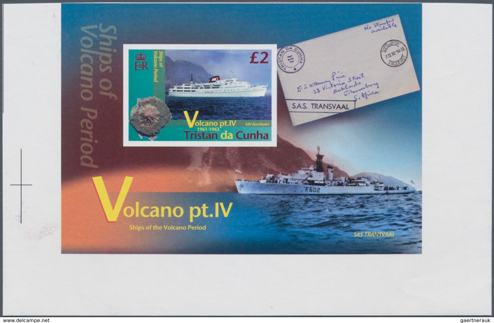 Tristan Da Cunha: 2013, 50th Anniversary Of Volcanic Eruption (ships Of The Volcano Period) Complete - Tristan Da Cunha