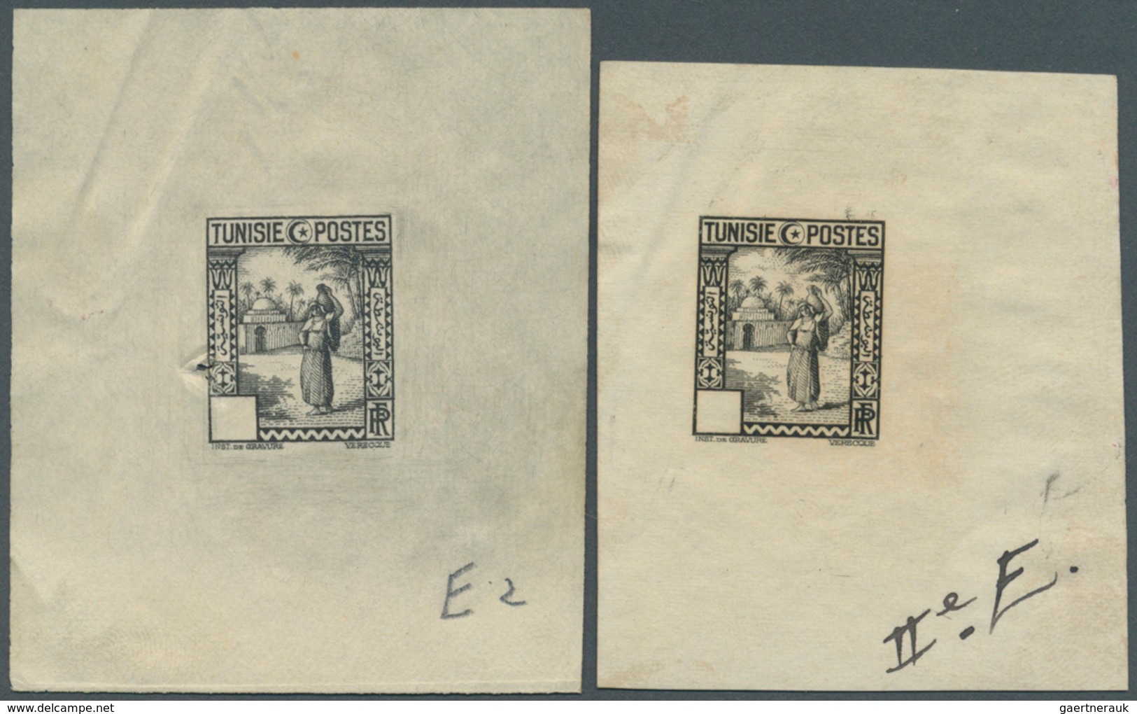 Tunesien: 1931, Definitives "Views Of Morocco", Design "Local Woman With Water Bin", Group Of Eight - Brieven En Documenten