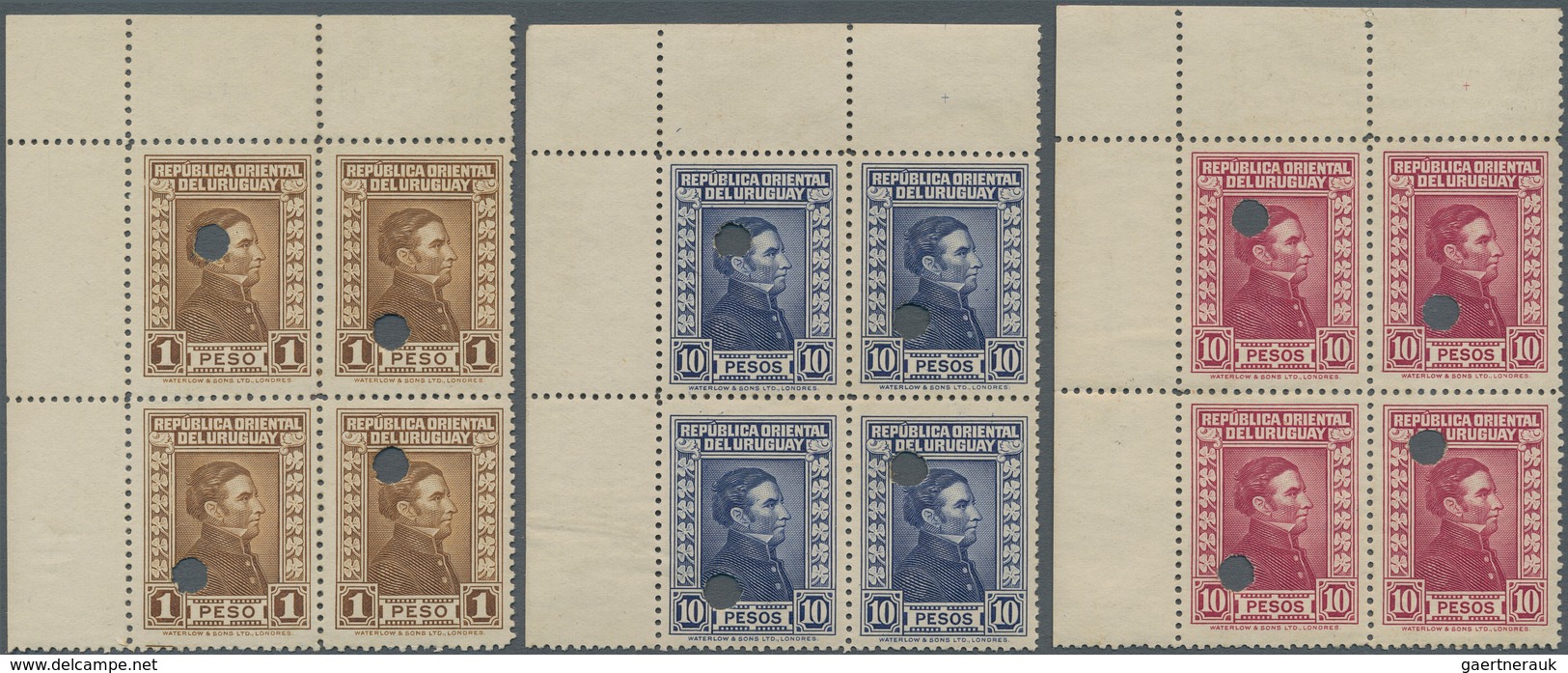 Uruguay: 1928/1936, General José Gervasio Artigas, Set Of 80 Specimen/essays (one Stamp Damaged, Par - Uruguay
