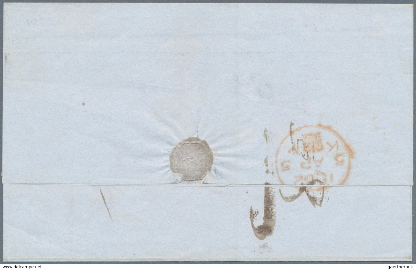 Venezuela: 1862, Letter With Oval Stamp "Correo De Venezuela Caracas Libre De Porte" To London With - Venezuela