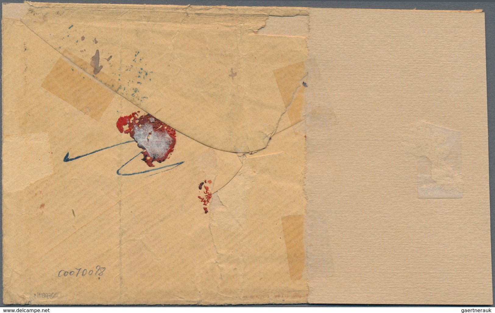 Vereinigte Staaten Von Amerika: 1857, Stationery Envelope 3 C Red (used As Envelope) Uprated 8x Wash - Gebruikt