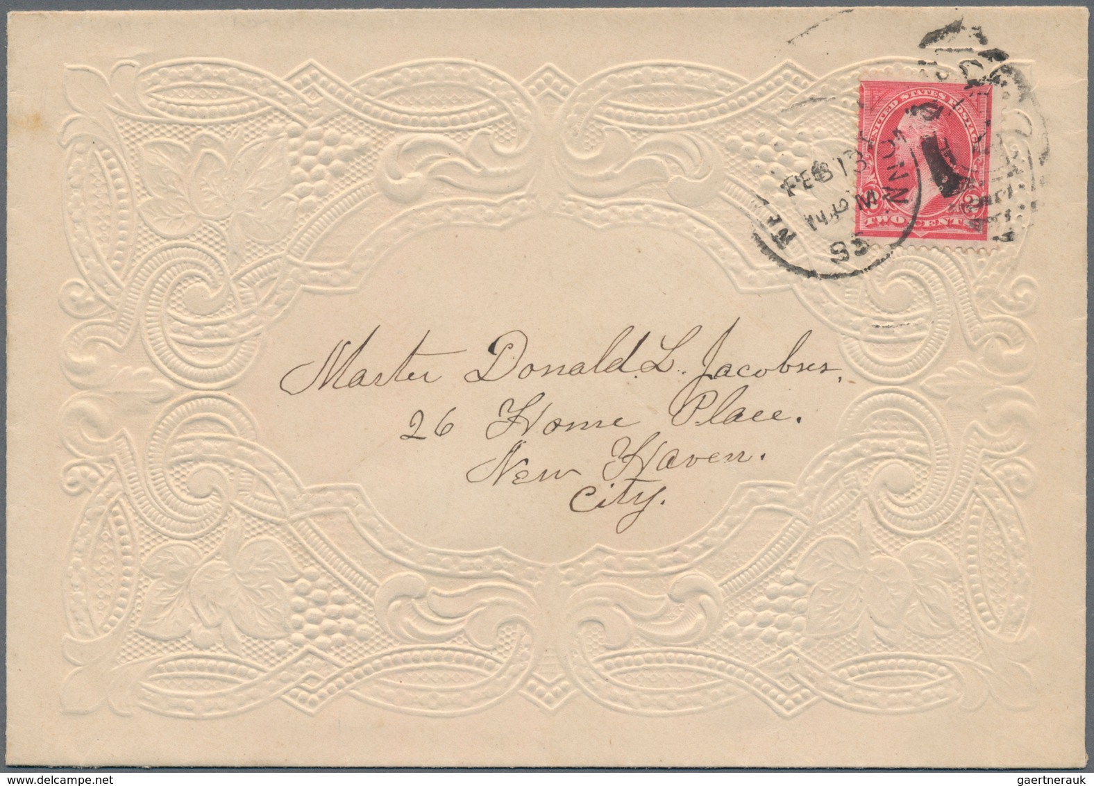 Vereinigte Staaten Von Amerika: 1862/94, 3 C. Single Franking On A Wonderful Cover With Ornamental E - Used Stamps