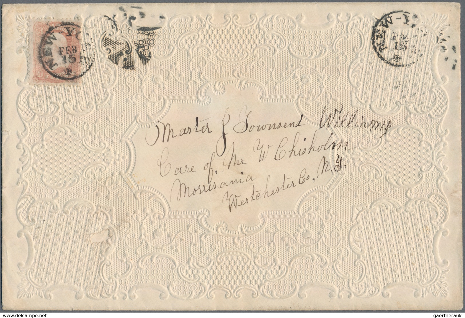 Vereinigte Staaten von Amerika: 1862/94, 3 C. single franking on a wonderful cover with ornamental e