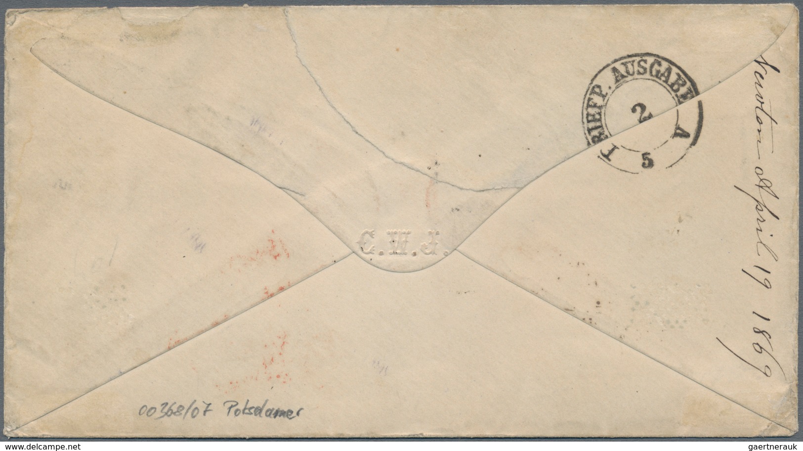 Vereinigte Staaten Von Amerika: 1861, Envelope Bearing Washington 3x 3 C Red Sent From "NEWTON APR 2 - Used Stamps