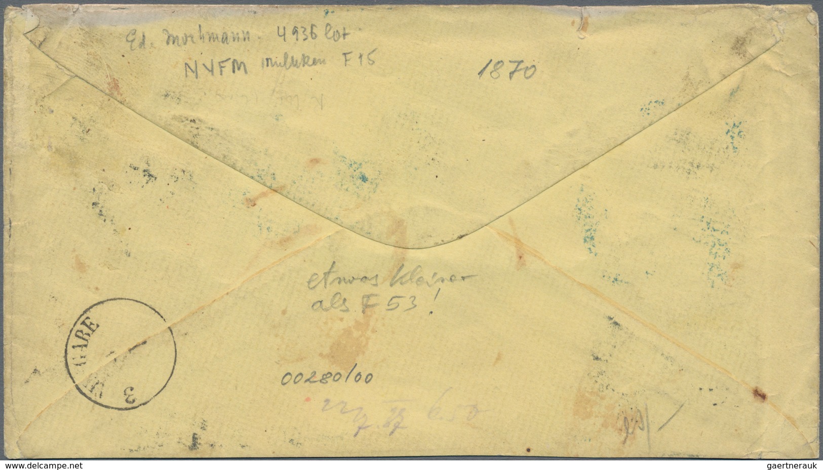 Vereinigte Staaten Von Amerika: 1861, Envelope Bearing Lincoln 15 C Black Tied By Barr Cancel And Re - Usati