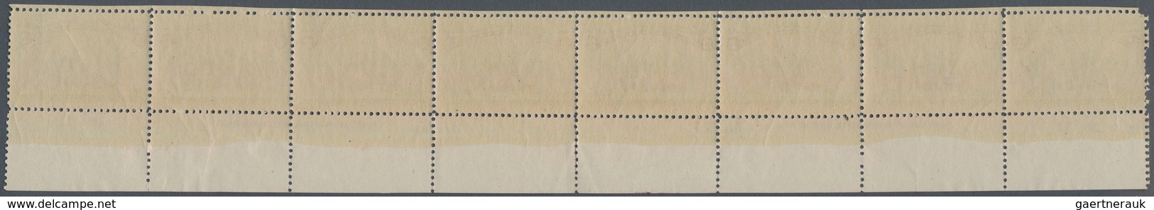 Vereinigte Staaten Von Amerika: 1893 Columbian Expo. 2c. Brown Violet Bottom Marginal Strip Of Eight - Gebruikt