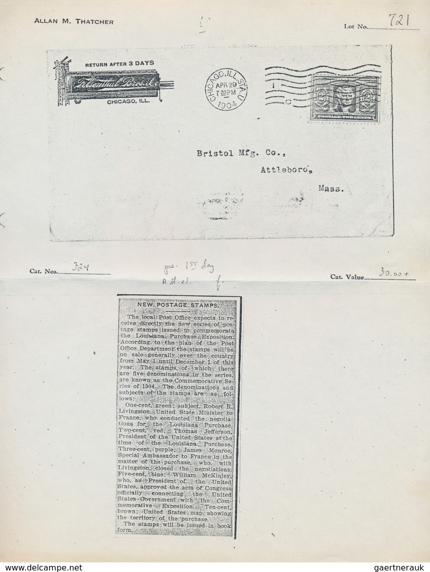 Vereinigte Staaten Von Amerika: 1904, 2c Louisiana Purchase (Scott 324), Tied By "Chicago Ill Sta. U - Usati