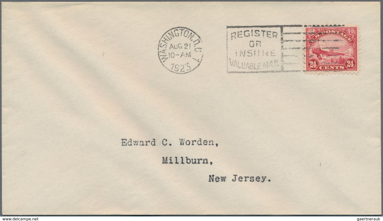Vereinigte Staaten Von Amerika: Second Air Mail Issue (Scott C4-C6), Tied By "Washington D.C." First - Gebraucht
