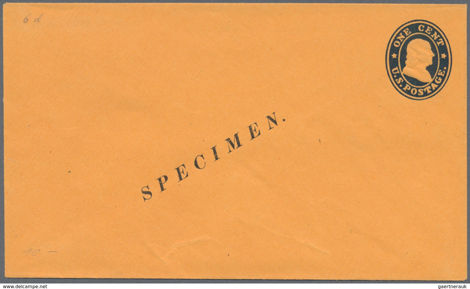 Vereinigte Staaten Von Amerika - Ganzsachen: 1860/61: 1c Franklin Star Die, Period After "Postage", - Andere & Zonder Classificatie