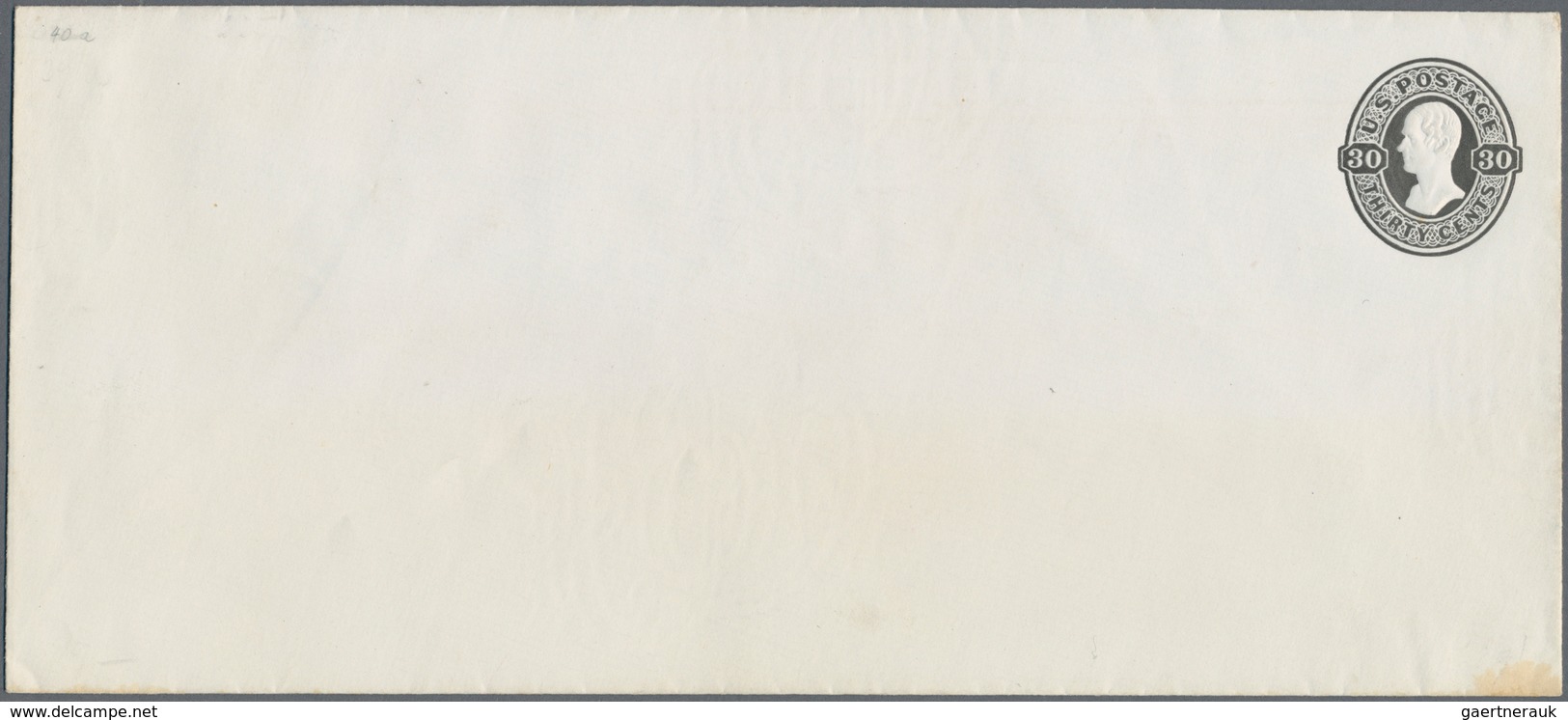 Vereinigte Staaten Von Amerika - Ganzsachen: 1870/71: 30c Black, Reay (Scott U102), Mint Legal Sized - Sonstige & Ohne Zuordnung