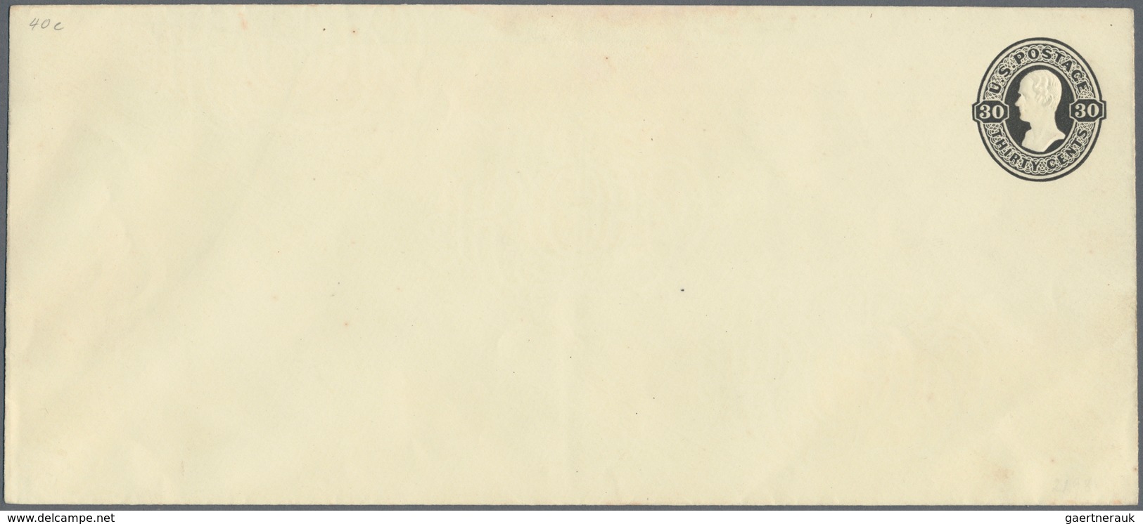 Vereinigte Staaten Von Amerika - Ganzsachen: 1870/71: 30c Black On Amber, Reay (Scott U103), Mint Le - Sonstige & Ohne Zuordnung