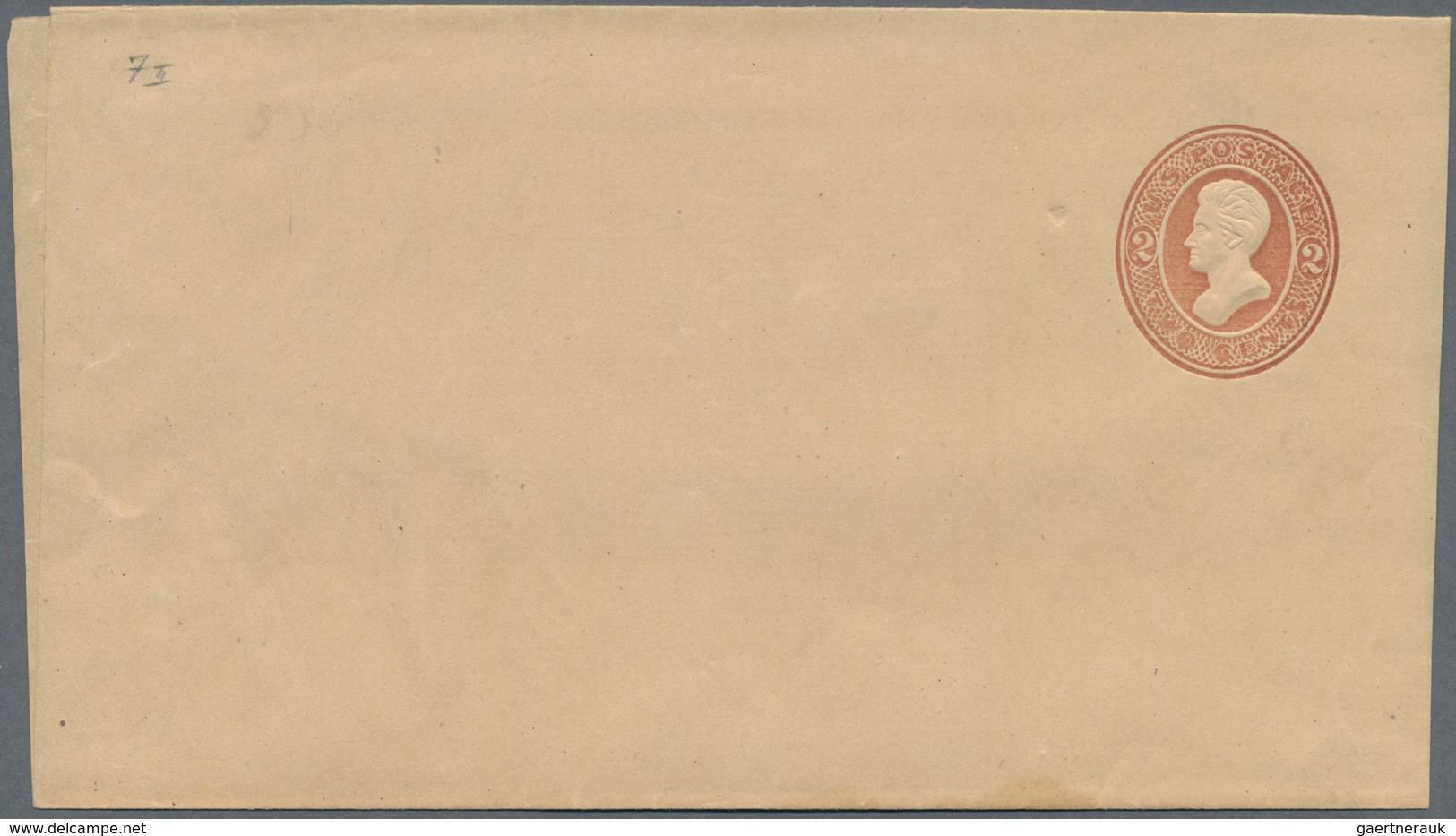Vereinigte Staaten Von Amerika - Ganzsachen: 1874/86: 2c Brown On Manila Wrapper (Scott W126), Mint - Andere & Zonder Classificatie