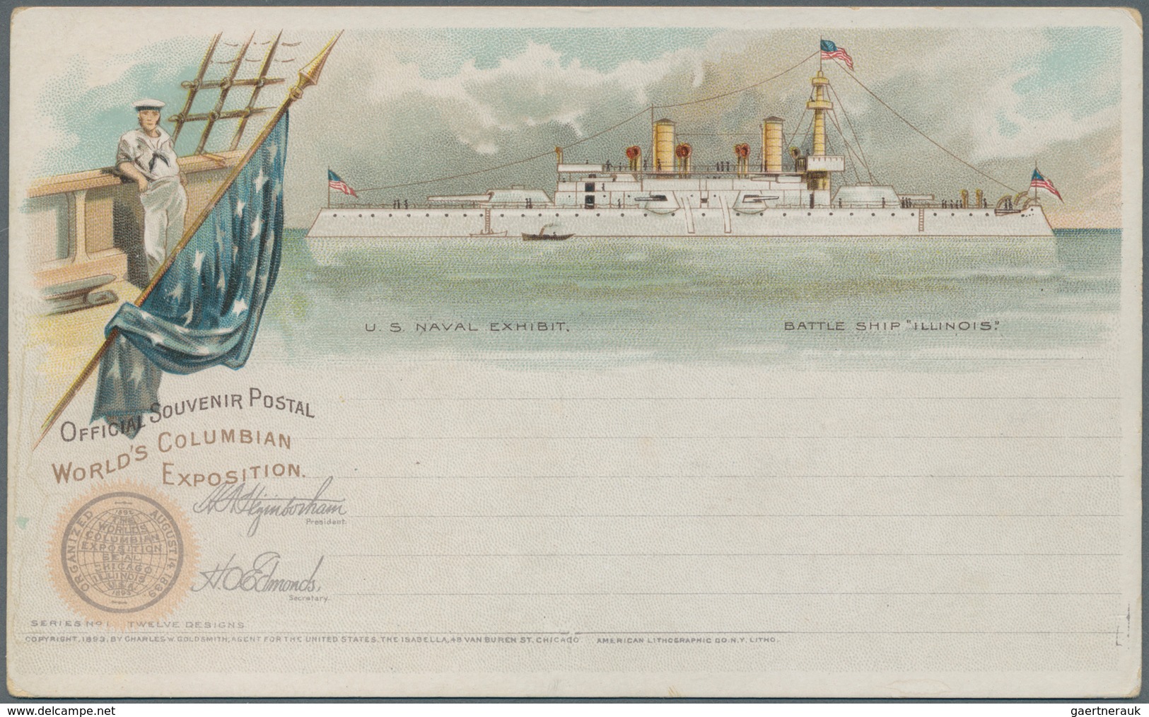 Vereinigte Staaten Von Amerika - Ganzsachen: 1893, Eleven Coloured Stationery Picture-cards 1 C "Wor - Other & Unclassified