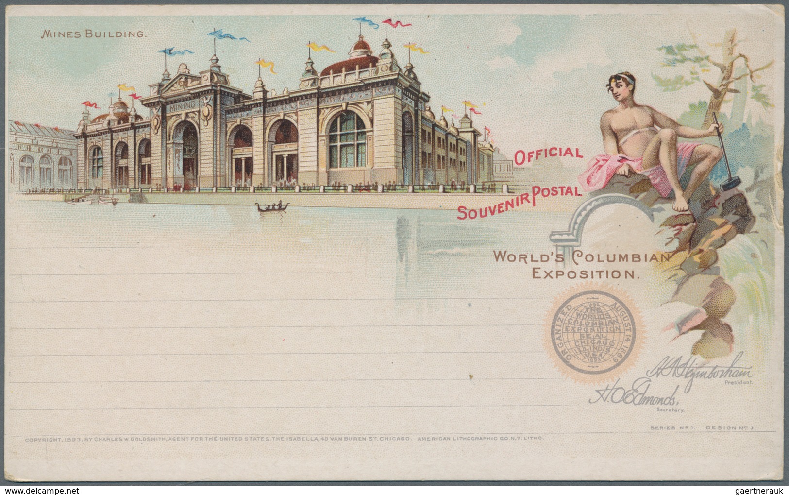Vereinigte Staaten Von Amerika - Ganzsachen: 1893, Eleven Coloured Stationery Picture-cards 1 C "Wor - Andere & Zonder Classificatie