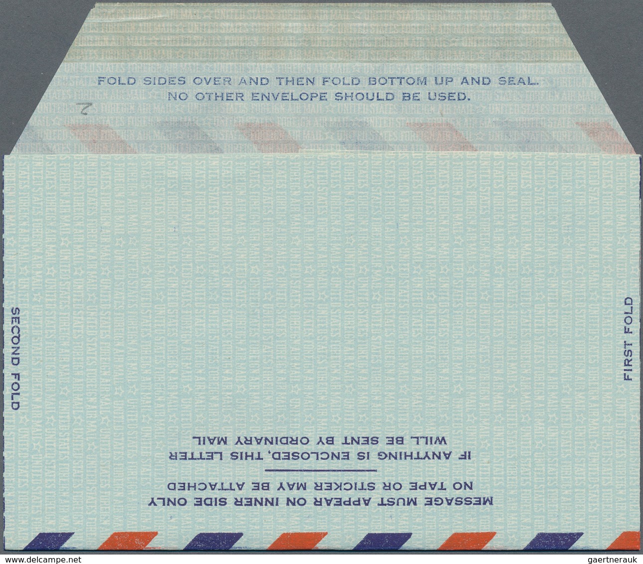 Vereinigte Staaten Von Amerika - Ganzsachen: 1947-55 Aerogramme: Air Letter Sheet 10c., 2nd Issue, C - Other & Unclassified