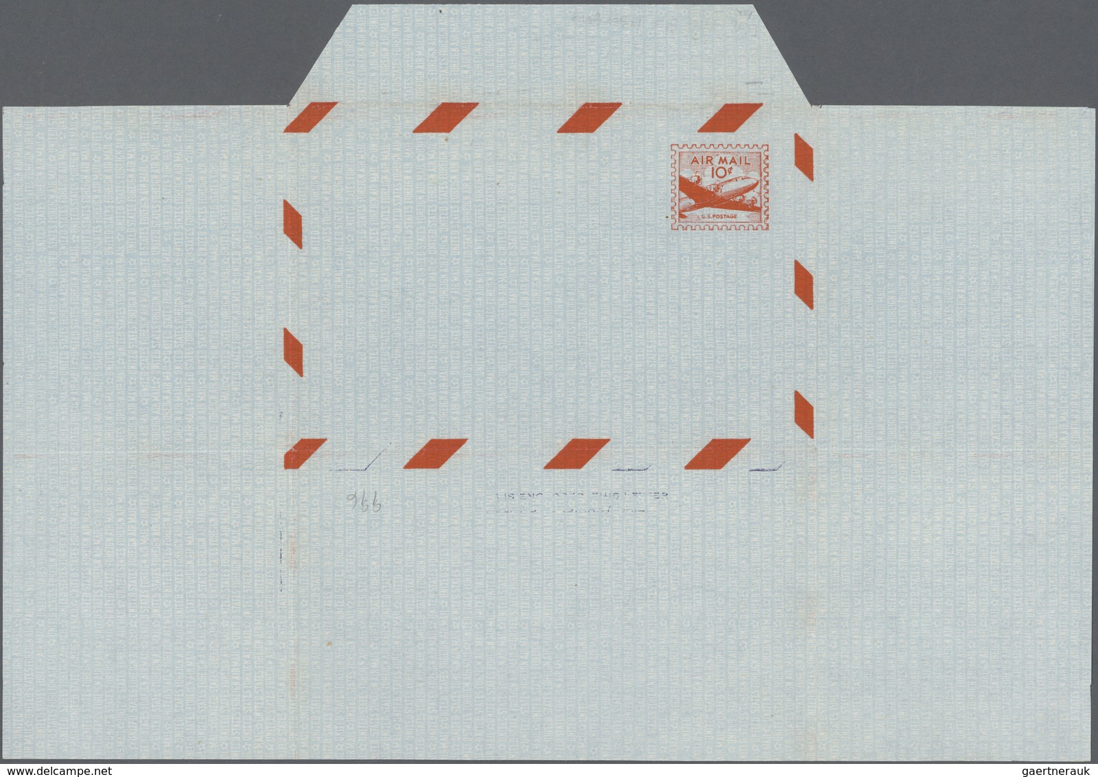 Vereinigte Staaten Von Amerika - Ganzsachen: 1947-55 Aerogrammes: Two Air Letter Sheets Of First Des - Autres & Non Classés