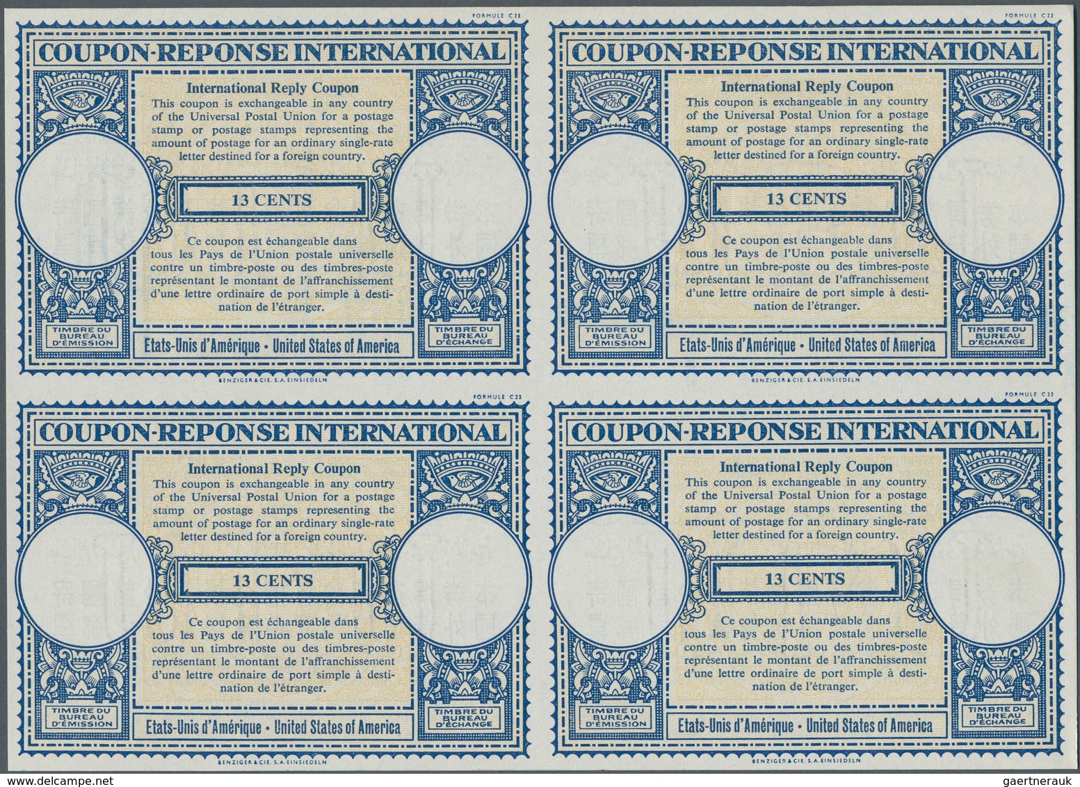 Vereinigte Staaten Von Amerika - Ganzsachen: 1958. International Reply Coupon 13 Cents (London Type) - Altri & Non Classificati