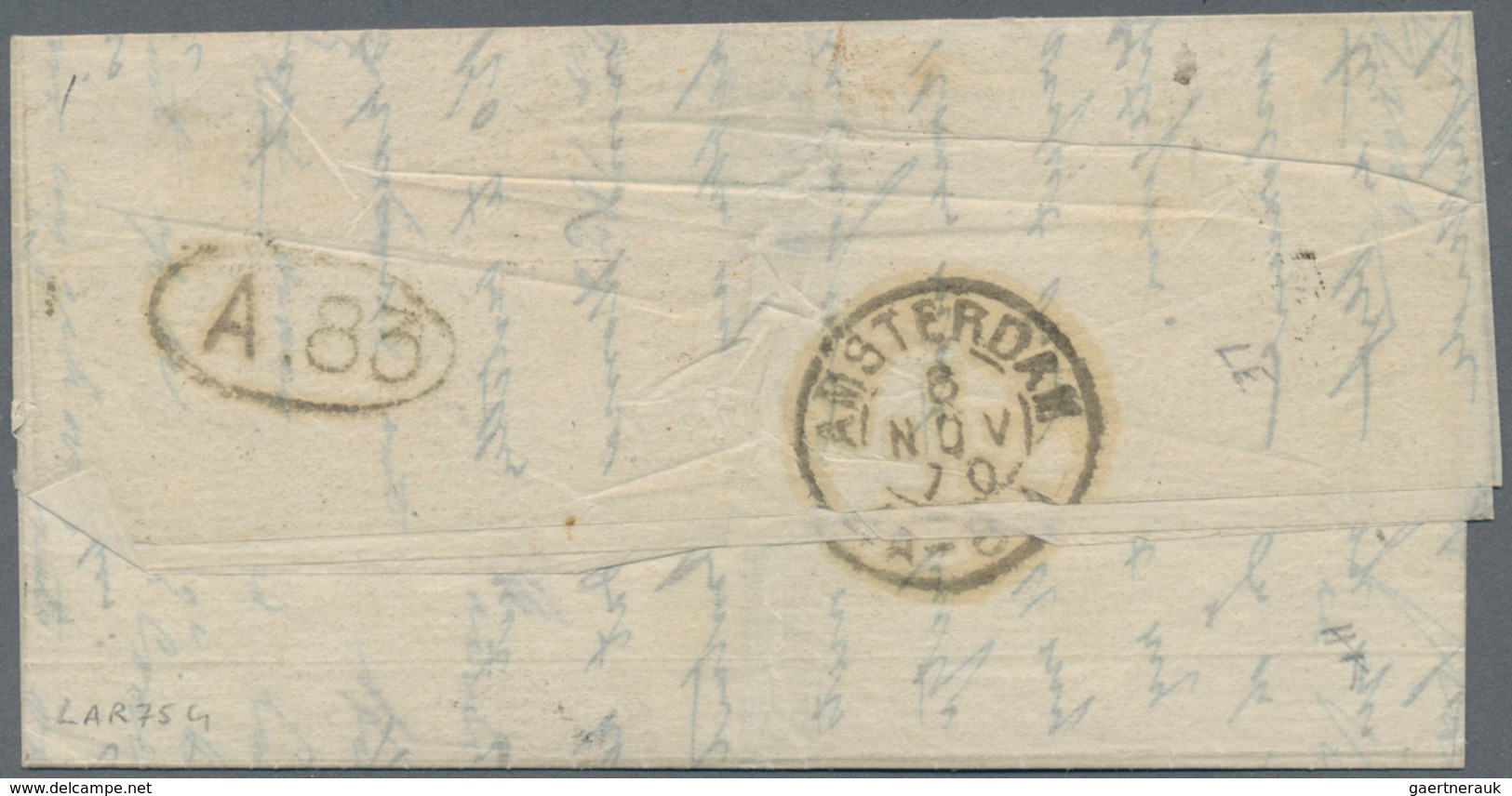 Ballonpost: 1870, 31 Oct., Laure 40c. Orange (faults) On Lettersheet Obliterated By Etoile Avec Nume - Fesselballons