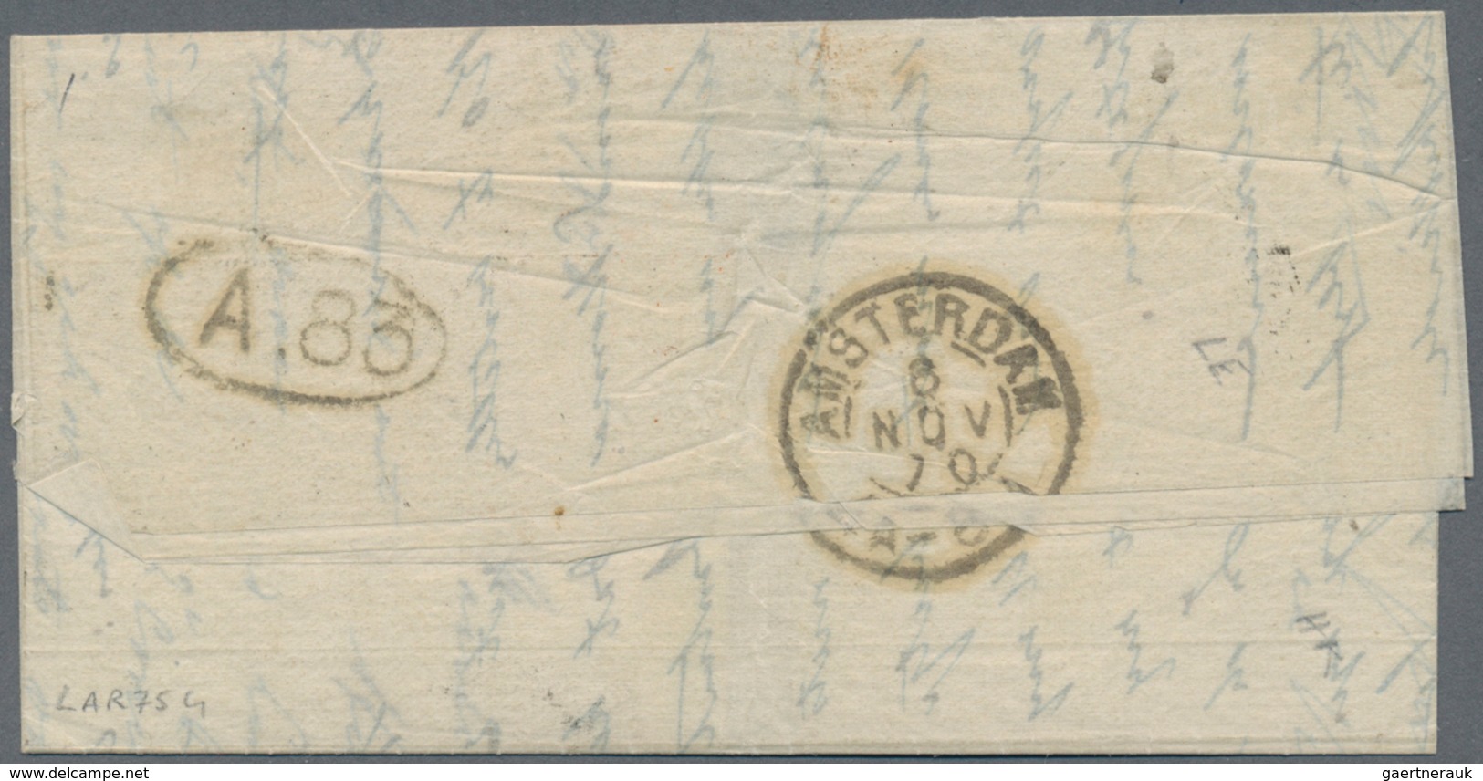 Ballonpost: 1870, 31 Oct., Laure 40c. Orange (faults) On Lettersheet Obliterated By Etoile Avec Nume - Airships