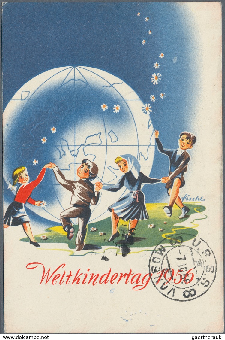 Ballonpost: 1956, ÖSTERREICH: Pro Juventute Postkarte Mit DDR-Frankatur Als Einschreiben Von Berlin - Airships