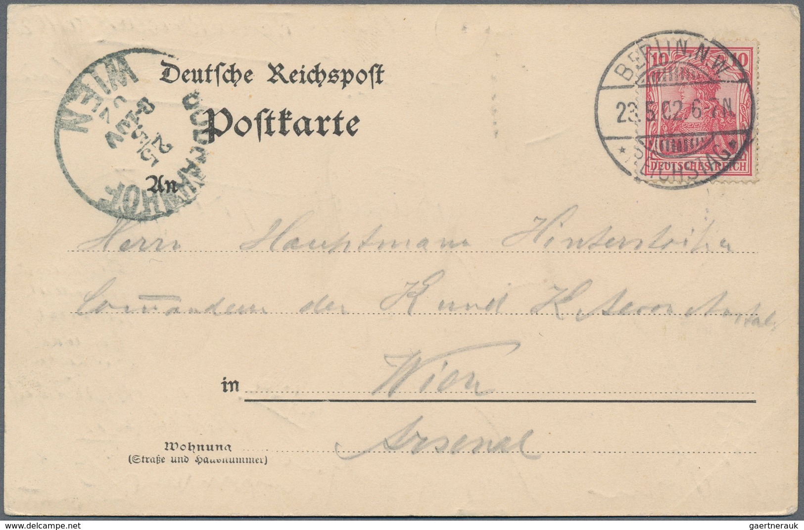 Zeppelinpost Deutschland: 1902, BERLIN REICHSTAG 23.5.: Dort Gestempelte Bildkarte Des Luftschifferb - Luft- Und Zeppelinpost