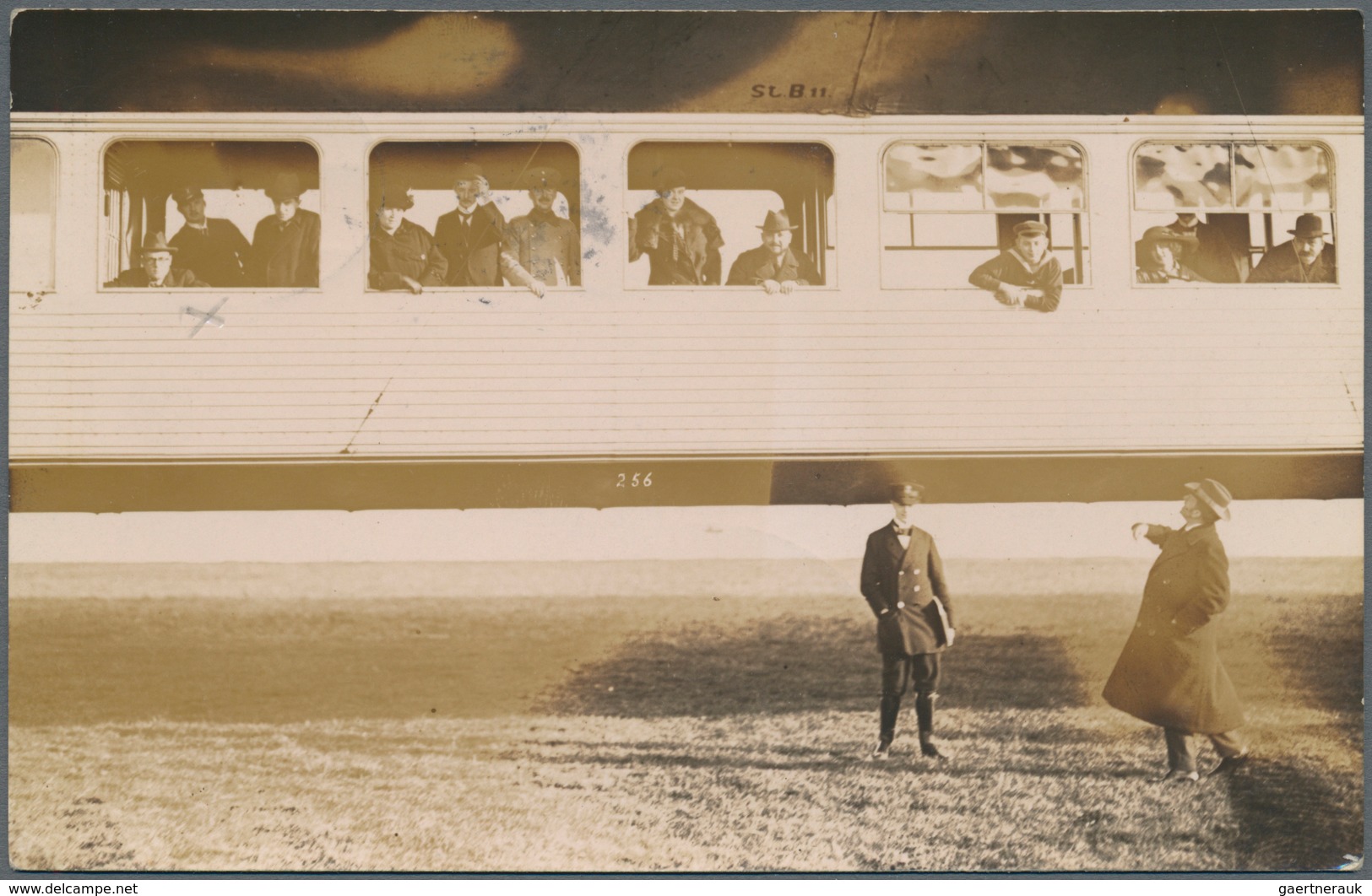 Zeppelinpost Deutschland: 1913. Original Real Photo RPPC Of Passengers In The Gondola Of The Pioneer - Luft- Und Zeppelinpost