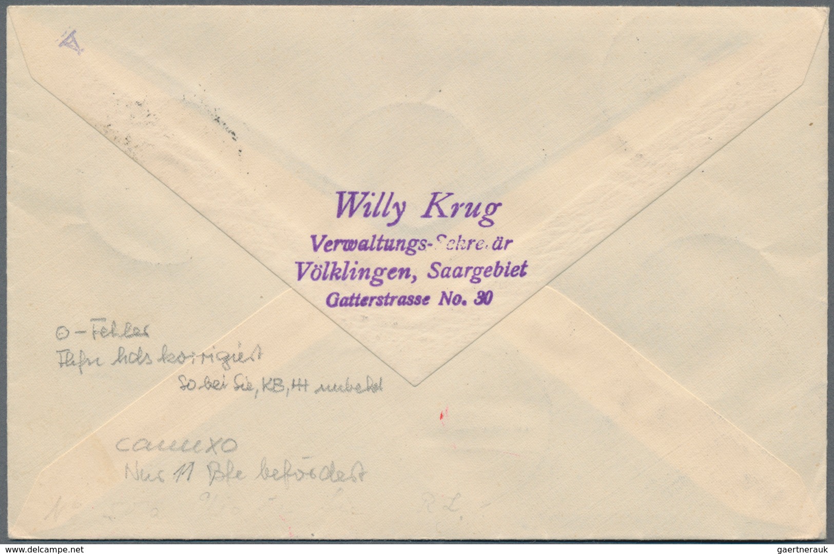 Zeppelinpost Deutschland: 1929, SAAR / 50.FAHRT / Abwurf ST.GALLEN: Brief Mit Stempelfehler FHFN Okt - Luchtpost & Zeppelin