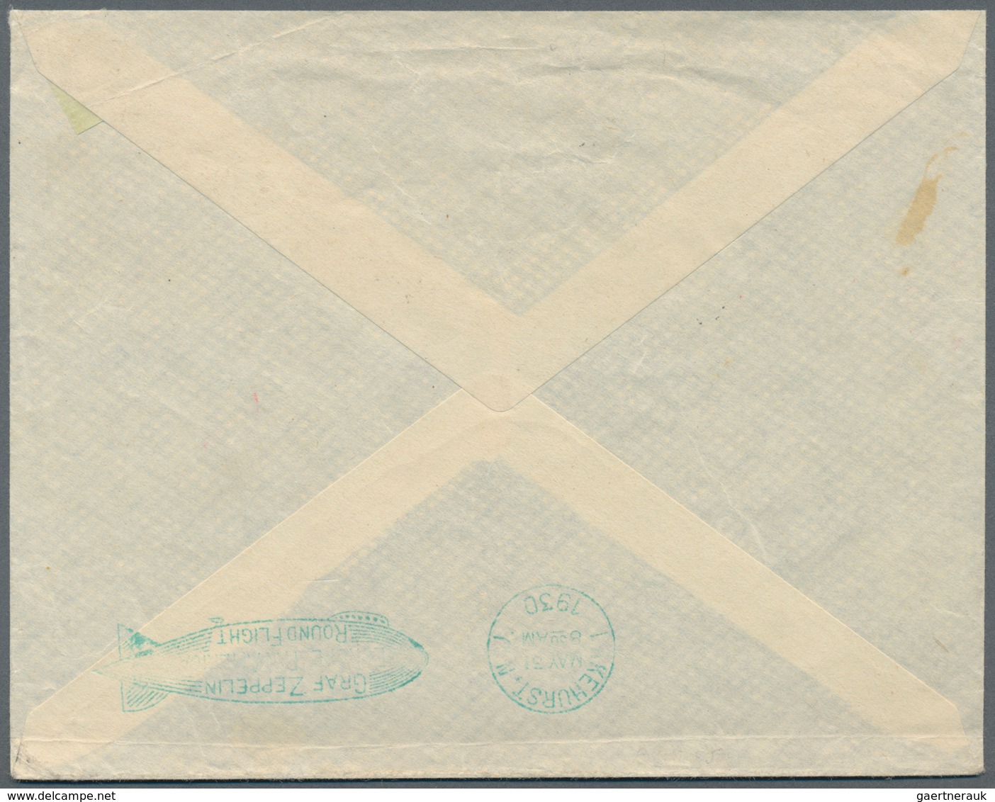 Zeppelinpost Deutschland: 1930. Original Airmail Cover Flown On The Graf Zeppelin Airship's May 1930 - Luchtpost & Zeppelin