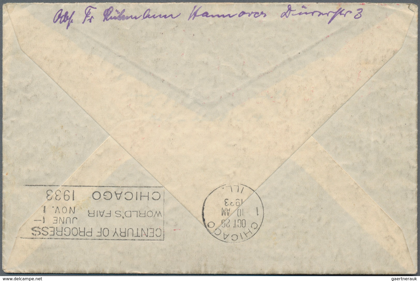 Zeppelinpost Deutschland: 1933. German Cover From Friedrichshafen Flown On The Graf Zeppelin Airship - Luft- Und Zeppelinpost