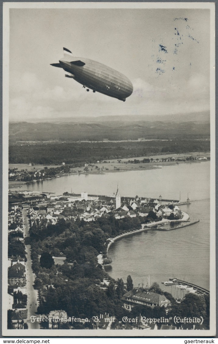 Zeppelinpost Deutschland: 400. Fahrt 1934, Frankfurt - F'hafen, Bordpost 14.9., Post Von Besatzungsm - Luft- Und Zeppelinpost